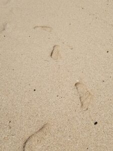 footprints in sand